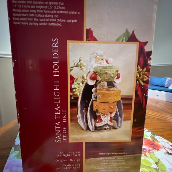 Santa Tea Light Holders - New In Box - Picture 4 of 13